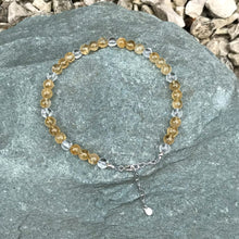 Load image into Gallery viewer, Citrine beaded anklet
