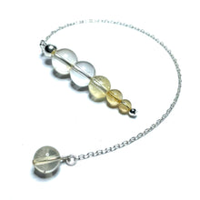 Load image into Gallery viewer, Citrine gemstone bead pendulum
