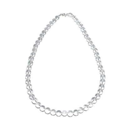 Clear quartz bead necklace