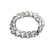 Load image into Gallery viewer, Clear quartz beaded stretch ring
