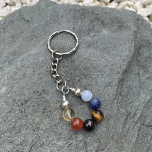 Load image into Gallery viewer, Creativity crystal bead keychain on stone
