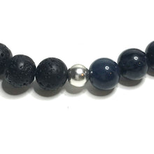 Load image into Gallery viewer, Dumortierite with Lava Rock Bracelet
