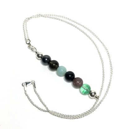 EMF protection pendant with silver chain