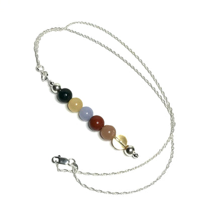 Happiness pendant with silver chain