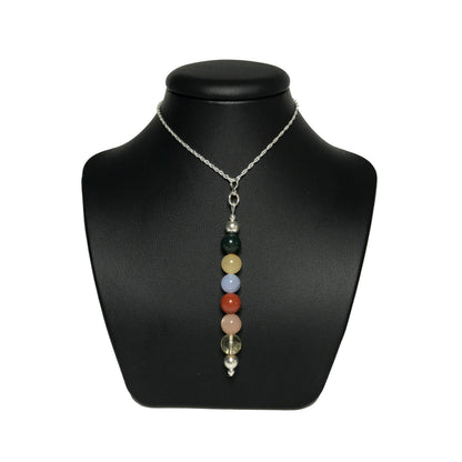 Happiness gemstone bead pendant on stand