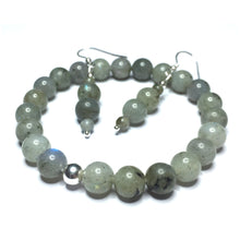 Load image into Gallery viewer, Labradorite Bracelet and Earrings Set
