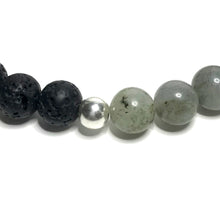 Load image into Gallery viewer, Labradorite with Lava Rock Bracelet
