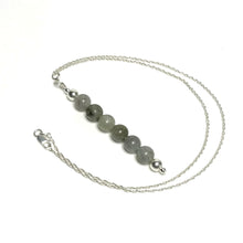 Load image into Gallery viewer, Labradorite crystal pendant on a silver chain
