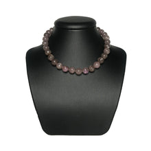Load image into Gallery viewer, Lepidolite necklace on black stand
