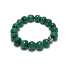 Load image into Gallery viewer, Malachite beaded stretch ring
