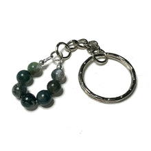 Load image into Gallery viewer, Moss agate keychain
