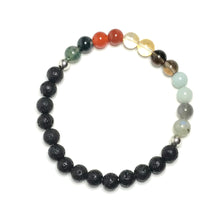 Load image into Gallery viewer, New beginnings gemstone beaded bracelet with lava
