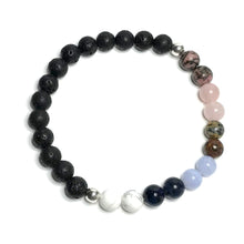 Load image into Gallery viewer, Patience gemstone bracelet with lava
