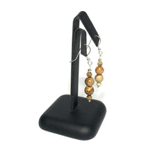 Load image into Gallery viewer, Picture jasper earrings on a stand
