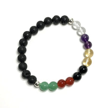 Load image into Gallery viewer, Positivity crystal bracelet with lava
