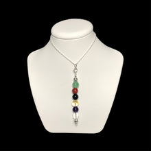 Load image into Gallery viewer, Positivity gemstone pendant necklace on stand
