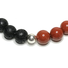 Load image into Gallery viewer, Red Jasper with Lava Rock Bracelet
