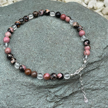 Load image into Gallery viewer, Rhodonite crystal anklet
