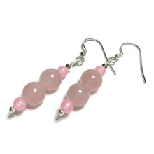 Load image into Gallery viewer, Rose quartz earrings
