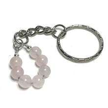 Load image into Gallery viewer, Rose quartz keychain
