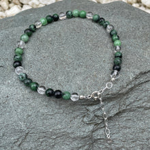 Load image into Gallery viewer, Ruby zoisite crystal anklet
