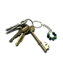 Load image into Gallery viewer, Ruby zoisite crystal keychain
