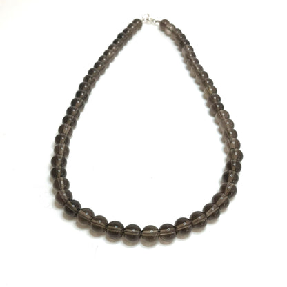 Smoky quartz beaded necklace