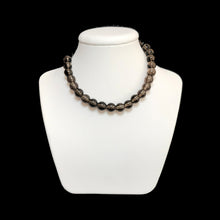 Load image into Gallery viewer, Smoky quartz bead necklace on stand
