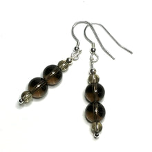 Load image into Gallery viewer, Smoky quartz drop earrings
