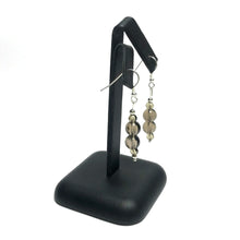 Load image into Gallery viewer, Smoky quartz bead earrings on stand
