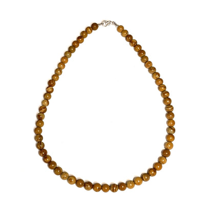 Wood grain jasper gemstone choker