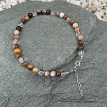 Load image into Gallery viewer, Wood jasper crystal anklet
