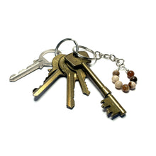 Load image into Gallery viewer, Wood jasper crystal keychain
