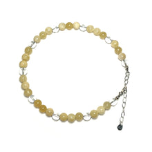 Load image into Gallery viewer, Yellow calcite gemstone anklet
