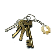 Load image into Gallery viewer, Yellow calcite crystal keychain
