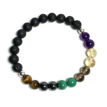 Load image into Gallery viewer, Addiction recovery bracelet showing 6 difference crystals
