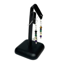 Load image into Gallery viewer, Addiction recovery crystal earrings on stand
