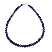 Load image into Gallery viewer, Purple gemstone choker necklace
