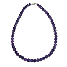 Load image into Gallery viewer, Purple gemstone bead necklace

