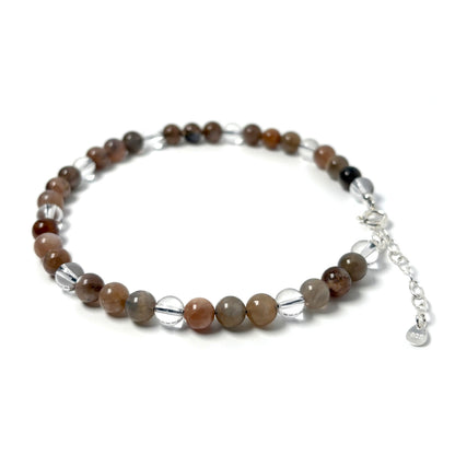 Black Moonstone anklet