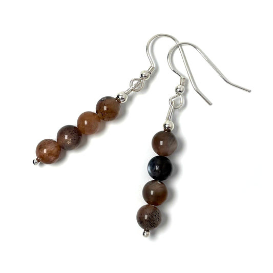 Black Moonstone earrings