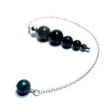 Load image into Gallery viewer, Bloodstone pendulum with silver chain
