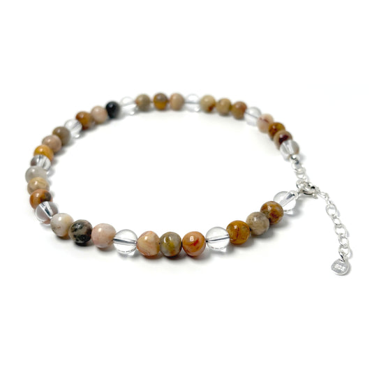Crazy Lace Agate anklet