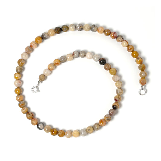 Crazy Lace Agate choker necklace
