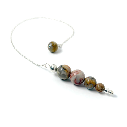 Crazy Lace Agate pendulum