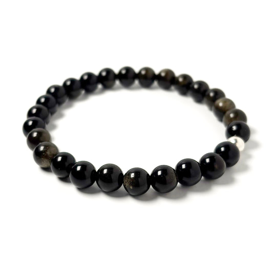 Golden Sheen Obsidian bracelet