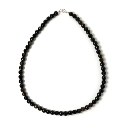 Golden Sheen Obsidian choker necklace
