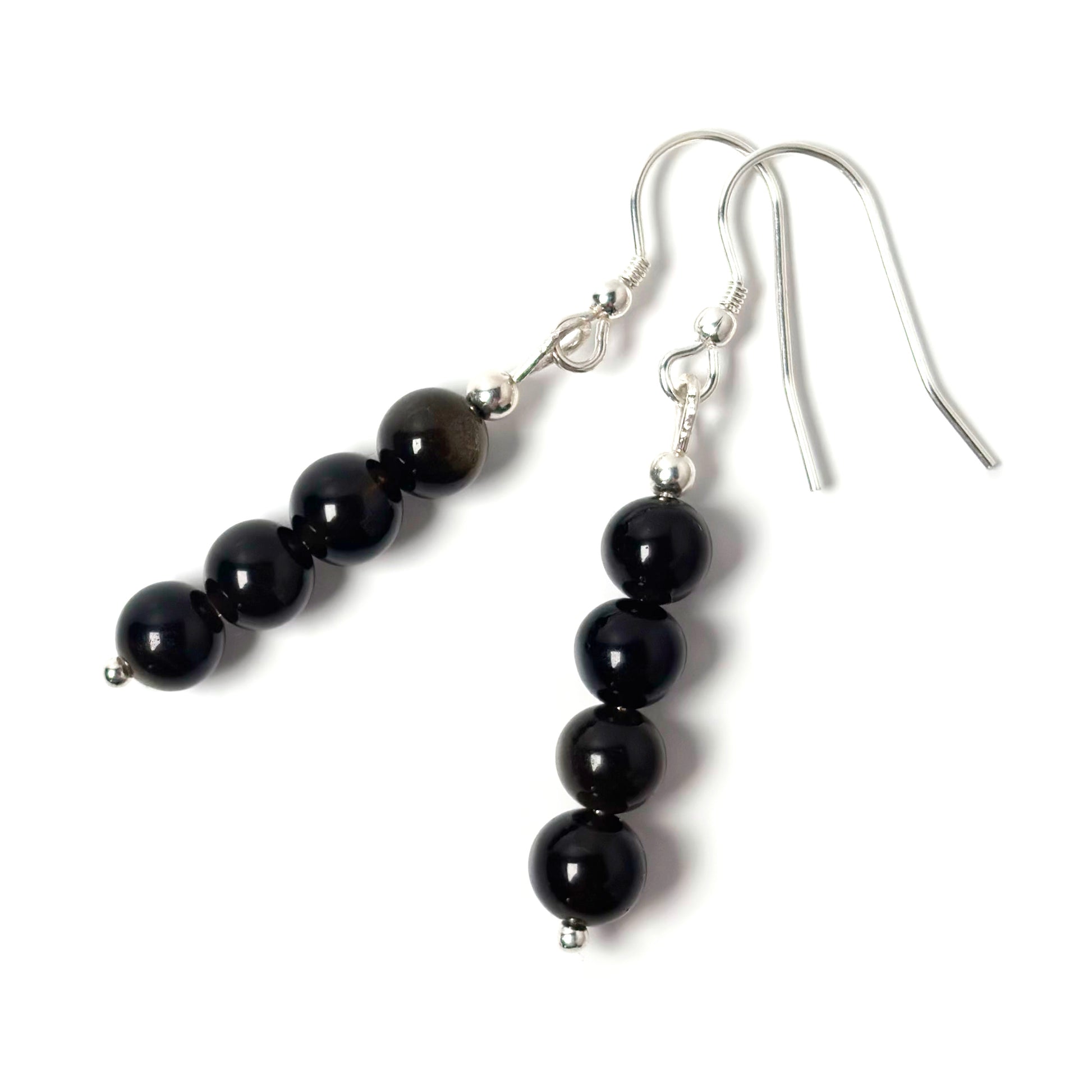 Golden Sheen Obsidian earrings