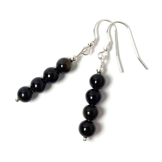 Golden Sheen Obsidian earrings