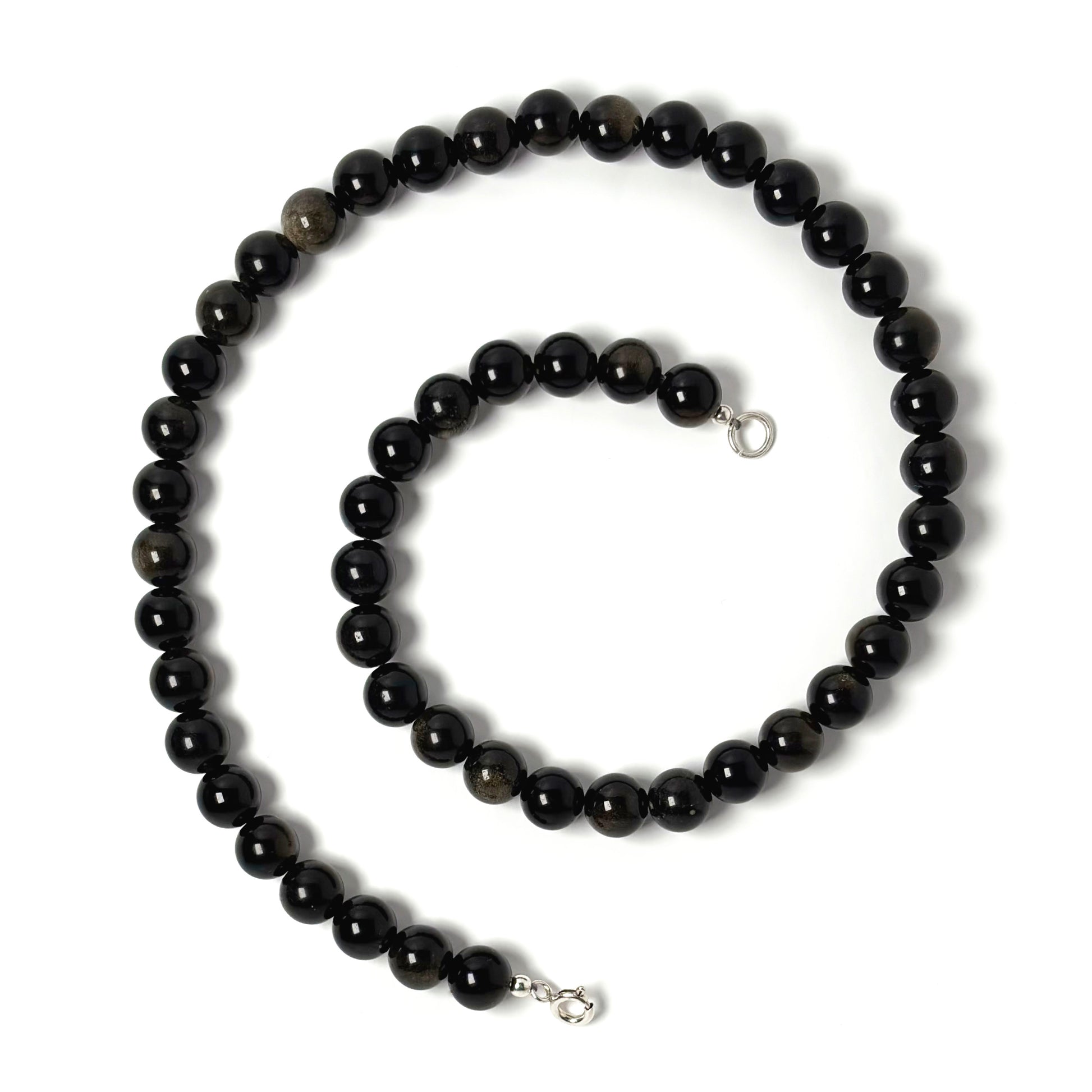 Golden Sheen Obsidian necklace